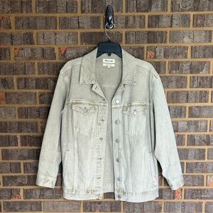 Madewell Oversized Trucker Jacket in Tan